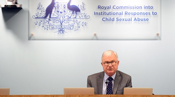 Hearing room, The Hon Justice Peter McClellan AM sitting at the bench