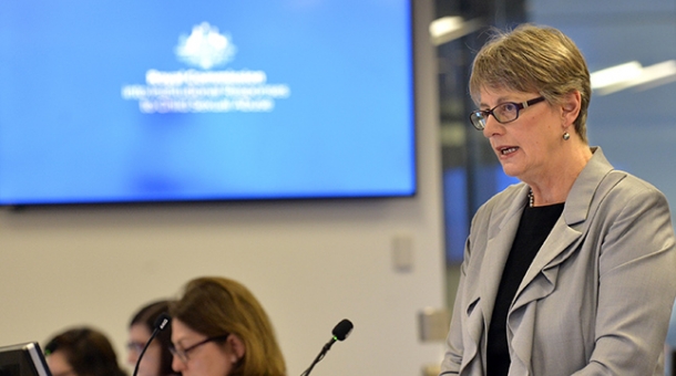 Counsel Assisting, Gail Furness SC speaking in a court room