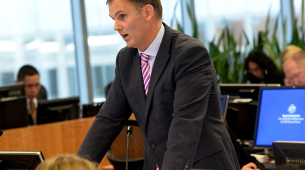 Counsel Assisting, David Lloyd addresses the Commissioners
