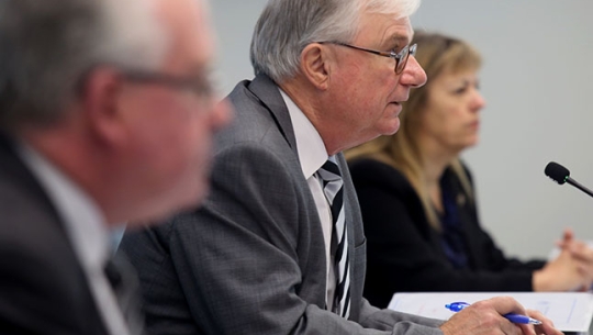 From left to right: Commissioner Robert Fitzgerald AM, The Hon. Justice Peter McClellan AM and Commissioner Helen Milroy