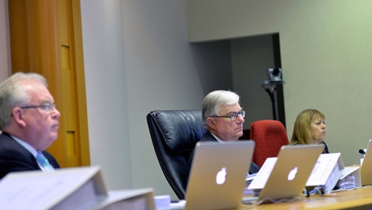 From left to right: Commissioner Robert Fitzgerald AM, The Hon. Justice Peter McClellan AM and Commissioner Helen Milroy