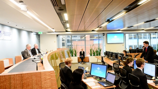 Counsel Assisting, David Lloyd addresses the Commissioners