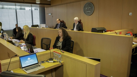 From left to right: Commissioner Andrew Murray and Justice Jennifer Coate