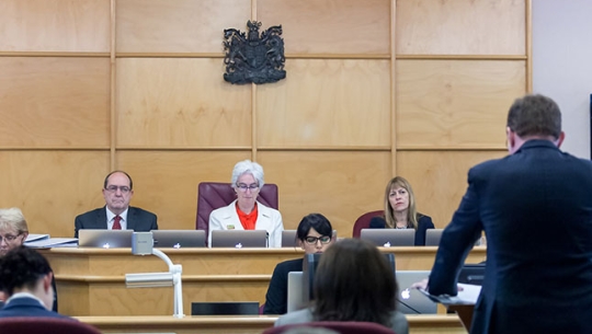 From left to right: Commissioner Andrew Murray, Justice Jennifer Coate and Commissioner Helen Milroy