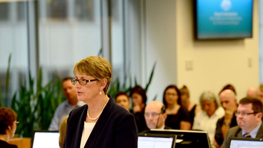 Counsel Assisting, Gail Furness SC speaking in a court room