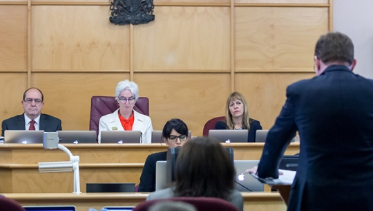 From left to right: Commissioner Andrew Murray, Justice Jennifer Coate and Commissioner Helen Milroy