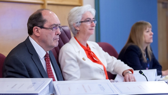 From left to right: Commissioner Andrew Murray, Justice Jennifer Coate and Commissioner Helen Milroy