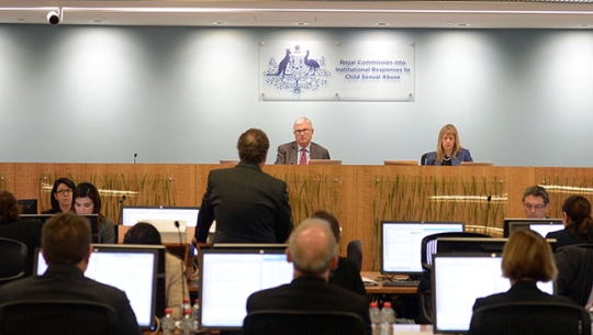 From left to right: The Hon. Justice Peter McClellan AM and Commissioner Helen Milroy sitting at the bench in the distance