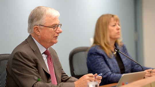 From left to right: The Hon. Justice Peter McClellan AM and Commissioner Helen Milroy
