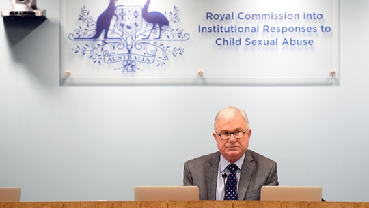 Hearing room, The Hon Justice Peter McClellan AM sitting at the bench