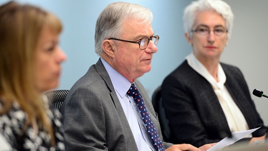 Royal Commissioners from left to right: Commissioner Helen Milroy, The Hon. Justice Peter McClellan AM and Justice Jennifer Coate