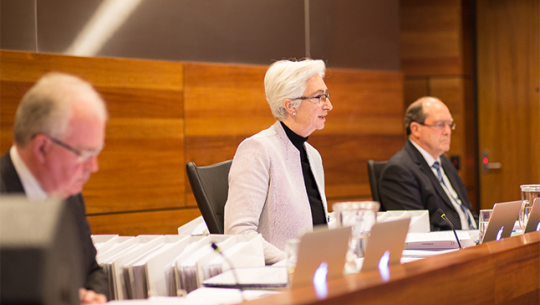 From left to right: Commissioner Robert Fitzgerald AM, Justice Jennifer Coate and Commissioner Andrew Murray