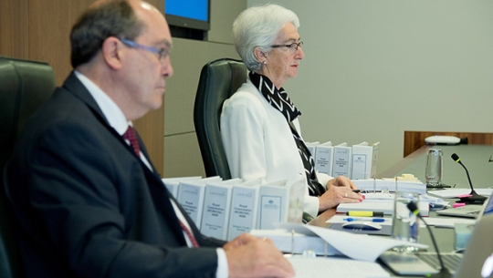 From left to right: Commissioner Andrew Murray and Justice Jennifer Coate