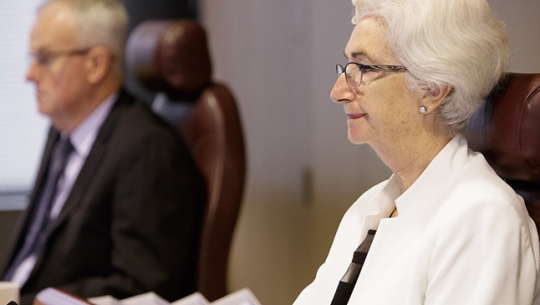 From left to right: Commissioner Bob Atkinson AO APM and Justice Jennifer Coate