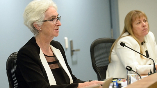From left to right: Justice Jennifer Coate and Commissioner Helen Milroy