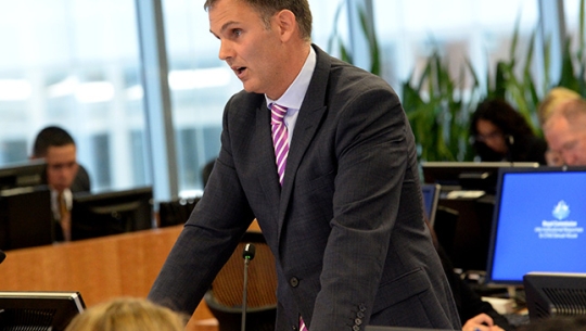 Counsel Assisting, David Lloyd addresses the Commissioners