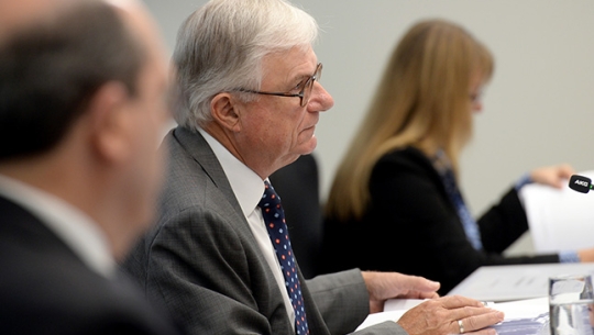 From left to right: Commissioner Andrew Murray and The Hon. Justice Peter McClellan AM and Commissioner Helen Milroy