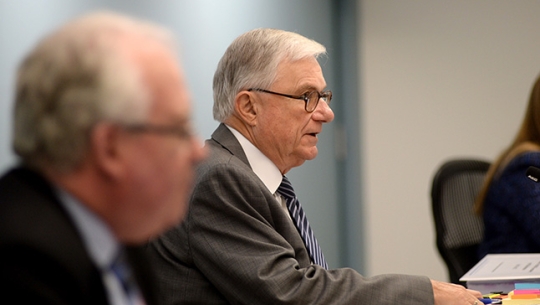 From left to right: Commissioner Robert Fitzgerald AM and The Hon. Justice Peter McClellan AM