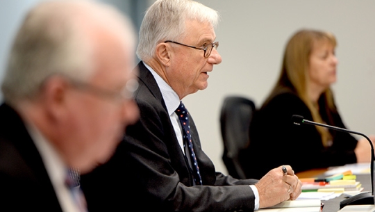 From left to right: Commissioner Robert Fitzgerald, The Hon. Justice Peter McClellan AM and Commissioner Helen Milroy