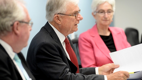 From left to right: Commissioner Robert Fitzgerald AM, The Hon. Justice Peter McClellan AM and Justice Jennifer Coate