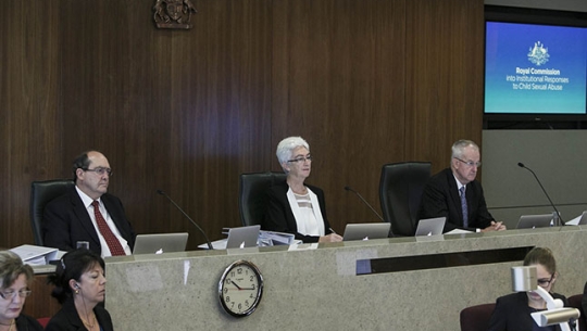 From left to right: Commissioner Andrew Murray, Justice Jennifer Coate and Commissioner Bob Atkinson AO APM