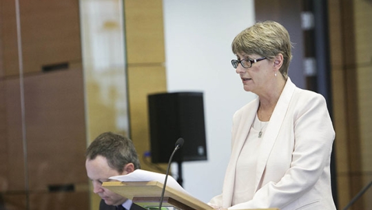 Counsel Assisting, Gail Furness SC speaking in a court room