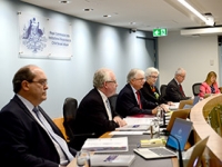 Commissioners at Royal Commission public hearing