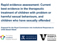Research identifies promising approaches for children with harmful or problem sexual behaviours