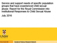 Research on the support needs of specific population groups released
